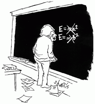comic strip of Einstein by S. Harris