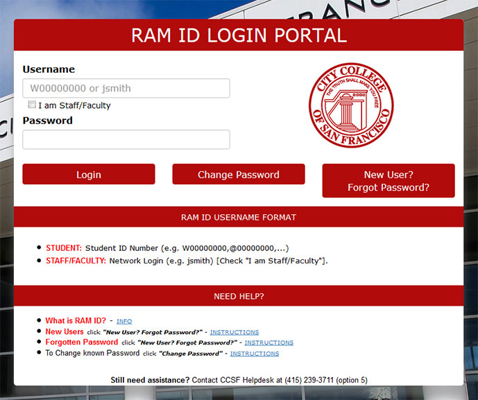 RAM ID Portal