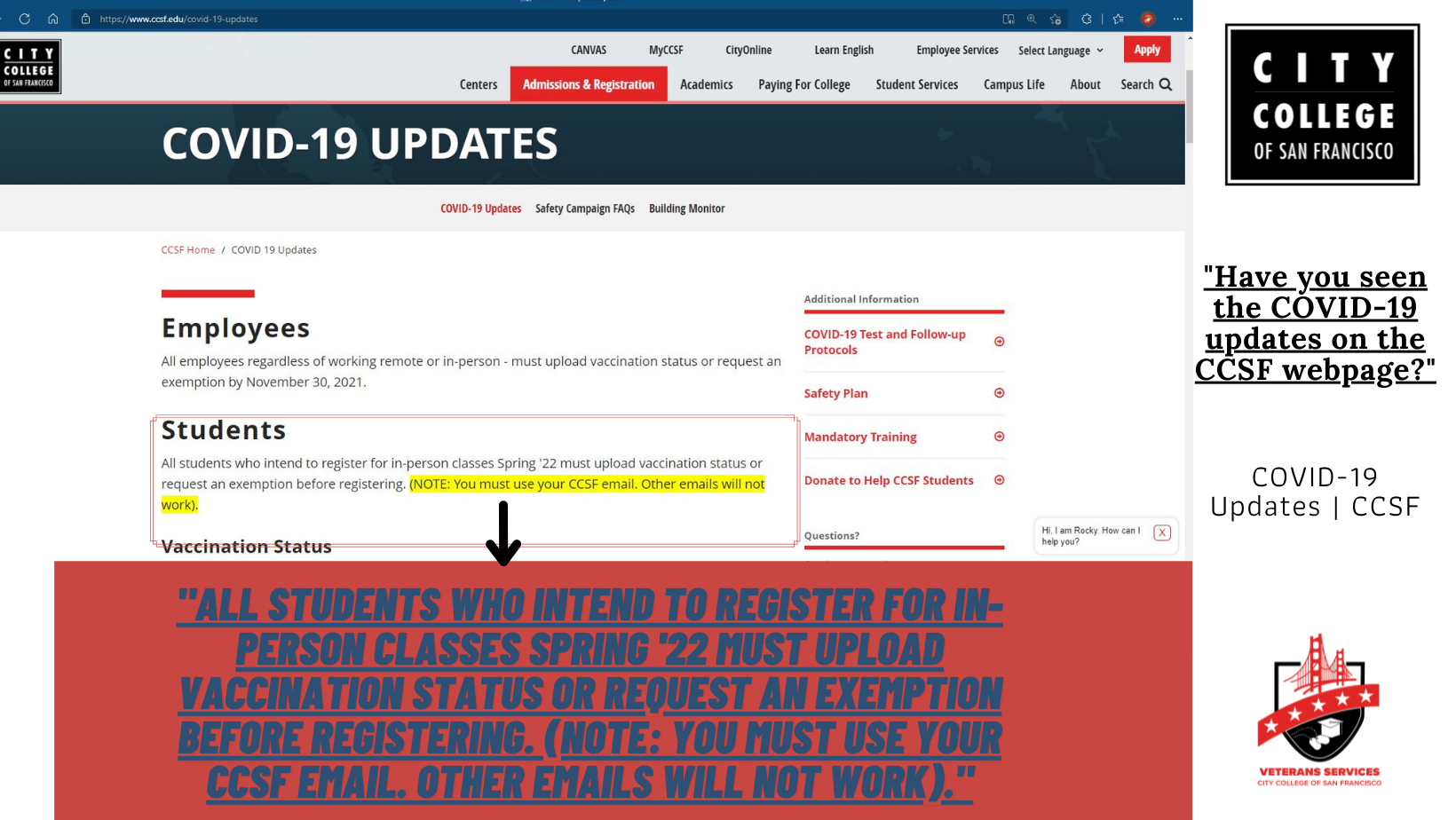 Ccsf Schedule Spring 2022 Veterans Services At City College Of San Francisco | Ccsf