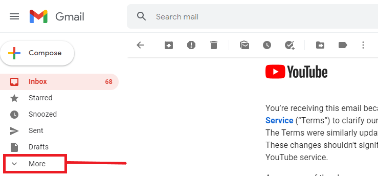 Gmail Spam folder check