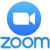 Zoom Company Logo with Camera in Blue Circle