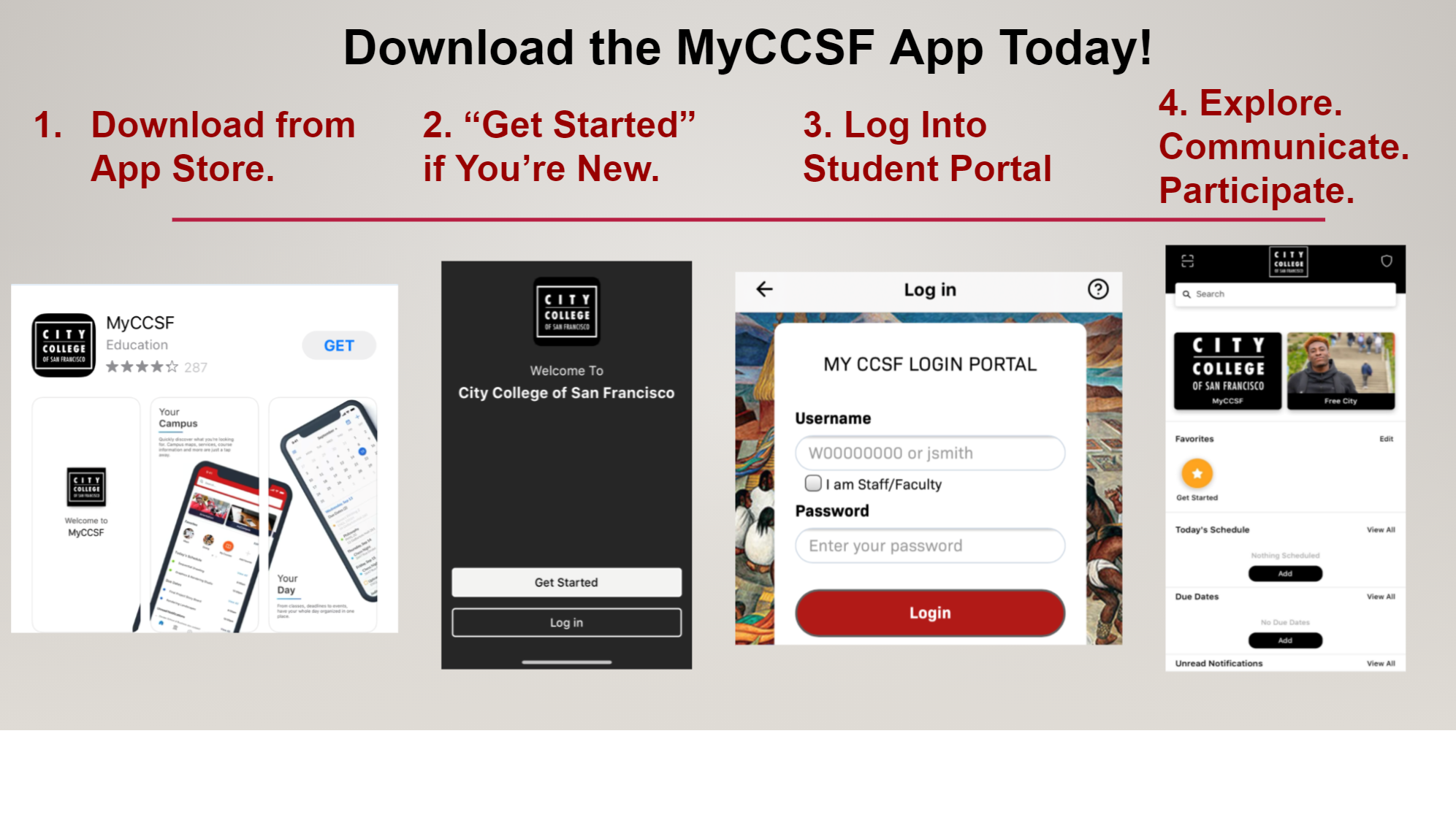 Download MyCCSF Mobile App