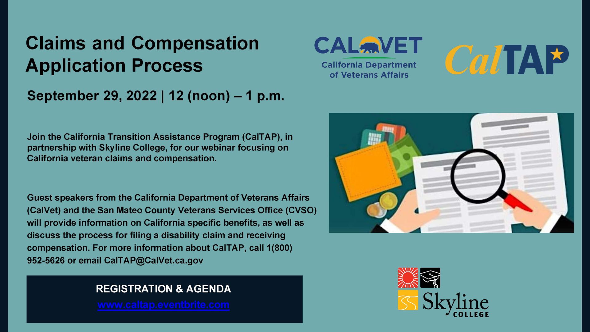 Claims and Compensation Application Process flyer