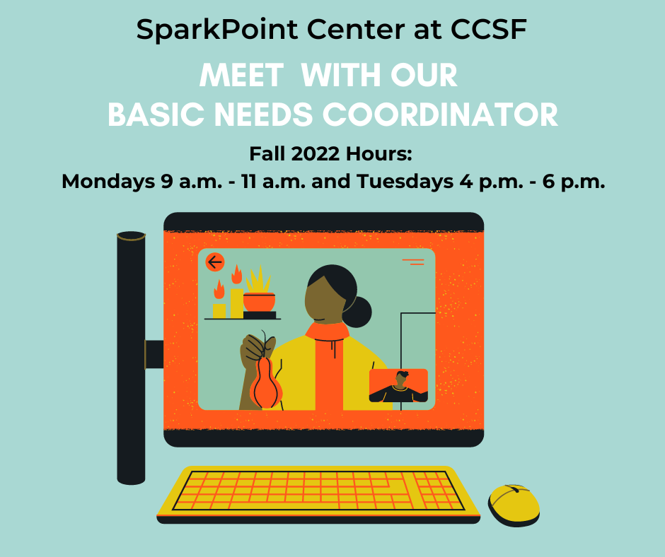 Meet with our Basic Needs Coordinator flyer