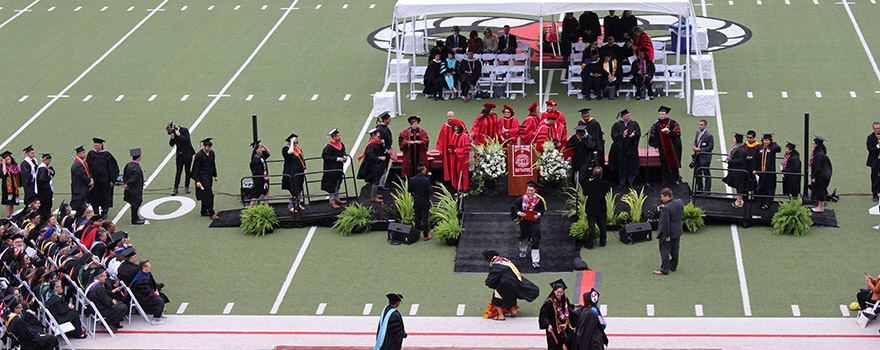 CCSF commencement ceremony on football field