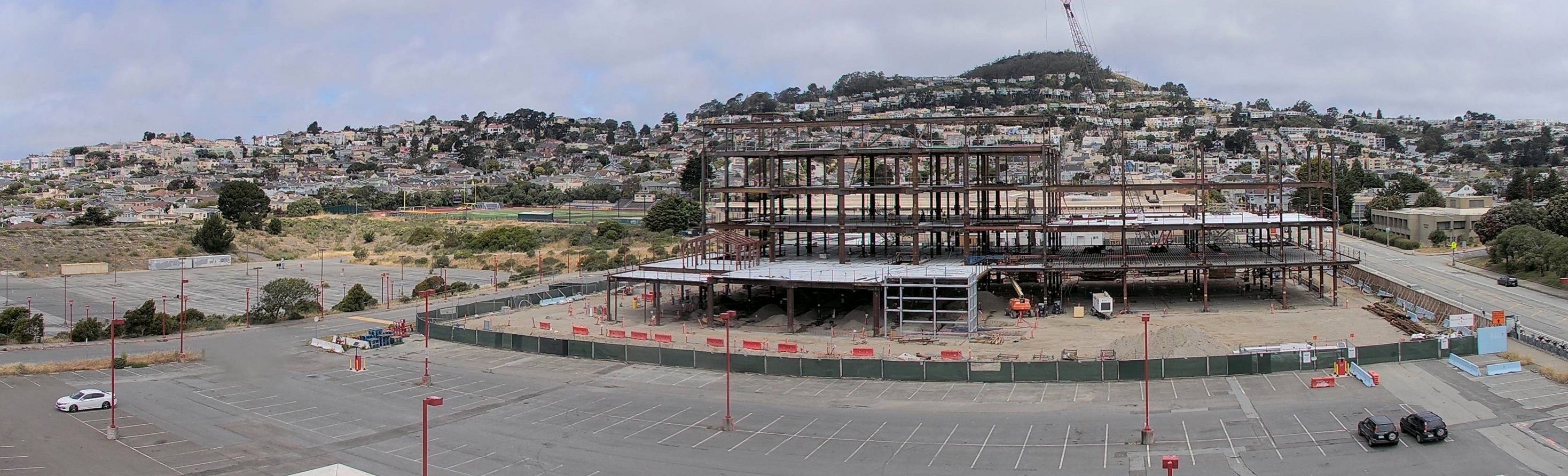 STEAM building construction, looking northwest