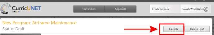 Launch button Launch button