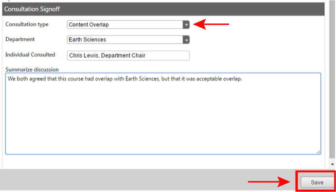Screenshot Course Consultation Overlap Details Screenshot Course Consultation Overlap Details