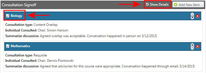 Screenshot of Consultation List Screenshot of Consultation List