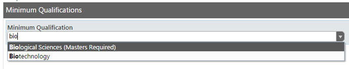 Screenshot of minimum qualifications (new) Screenshot of minimum qualifications (new)