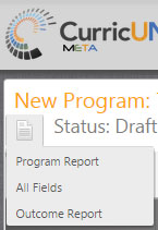 Screenshot of report menu Screenshot of report menu
