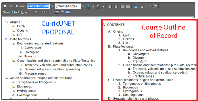 Screenshot Content Screen side by side with course outline