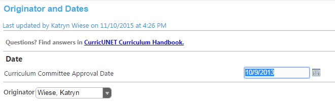 Screenshot Originator & Dates Screenshot Originator & Dates