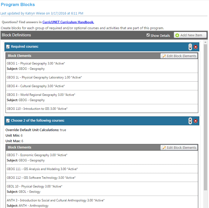 Program Blocks Program Blocks