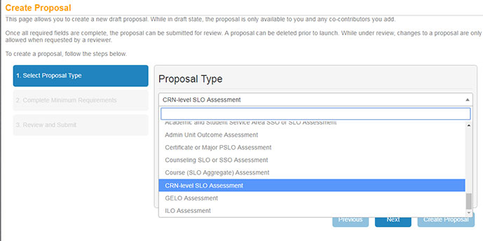 Create Proposal Screen 1