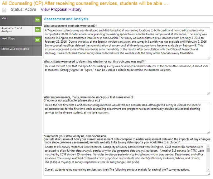 AUO/SSO Assessment Analysis Tab AUO/SSO Assessment Analysis Tab