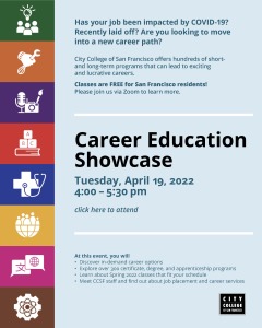 Career Education Showcase flyer