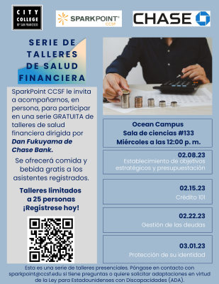 SparkPoint - Chase Bank - In-Person Financial Health Workshop Series - Spanish