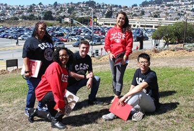 Student ambassadors hang out at CCSF
