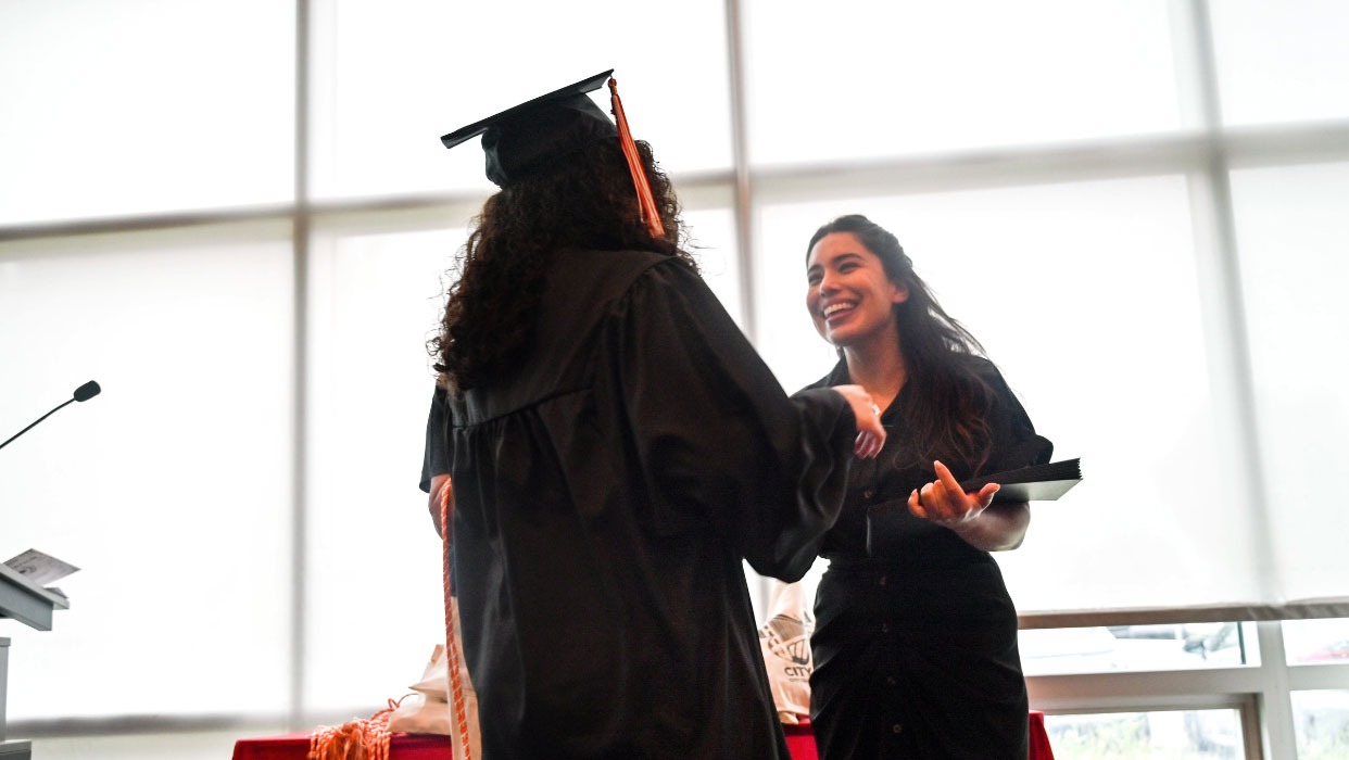 Student graduating