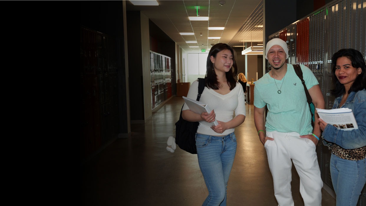 CCSF students standing in hallway