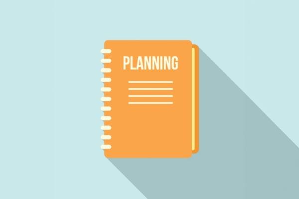 Binder with Planning on the cover