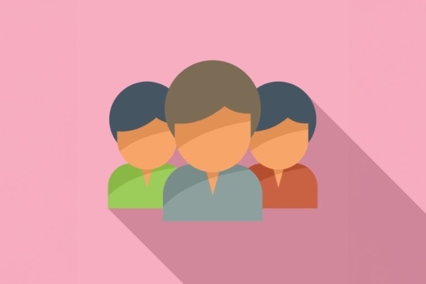 Three human figures