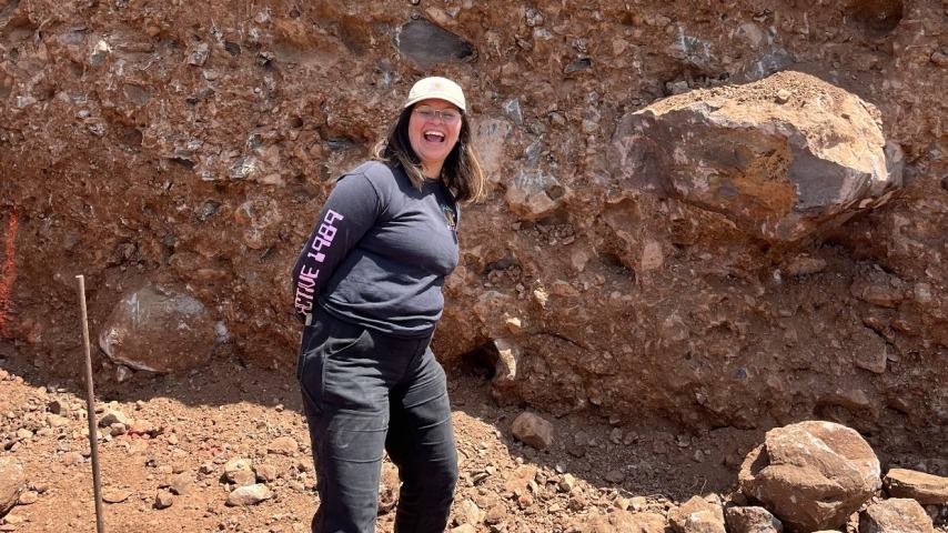 Yajaira Ortega in the field