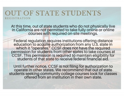 Out of State Students Flyer