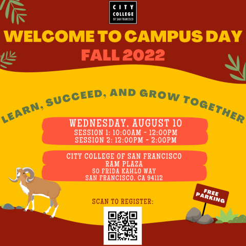 Welcome to Campus Day Fall 2022 - Wednesday, August 10