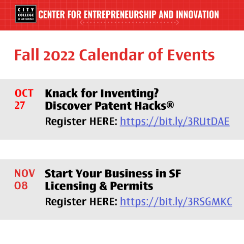 Fall 2022 Calendar of Events