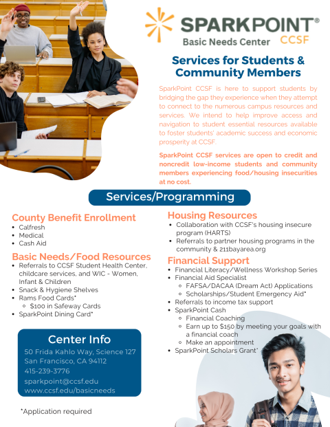 SparkPoint Basic Needs Center Services