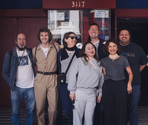 Student filmmakers after the festival