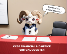 CCSF Financial Aid Office Virtual Counter - Speak with a specialist today!