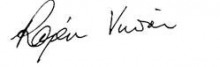 Signature of Rajen Vurdien