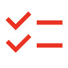 image of red checklist